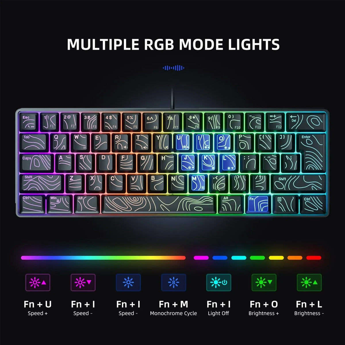 61 Key RGB Keyboard with N-Key Rollover