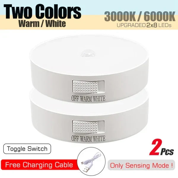 Motion and Light Sensor Night Light, 10 cm, Rechargeable