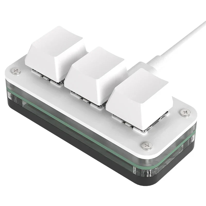 Three-Key Macro Mechanical Keypad, Hot Swappable
