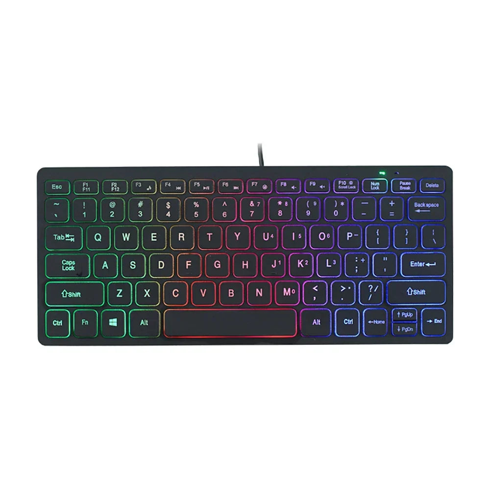78 Key Backlit Compact Wired Keyboard