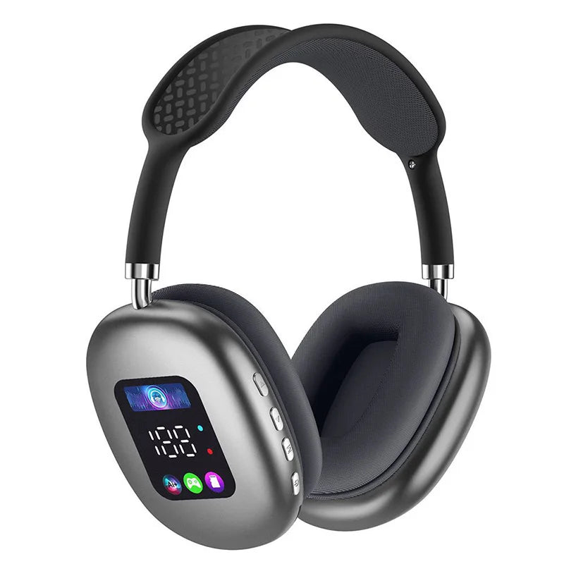 Wireless Headphones with Detachable LCD Touch Screen
