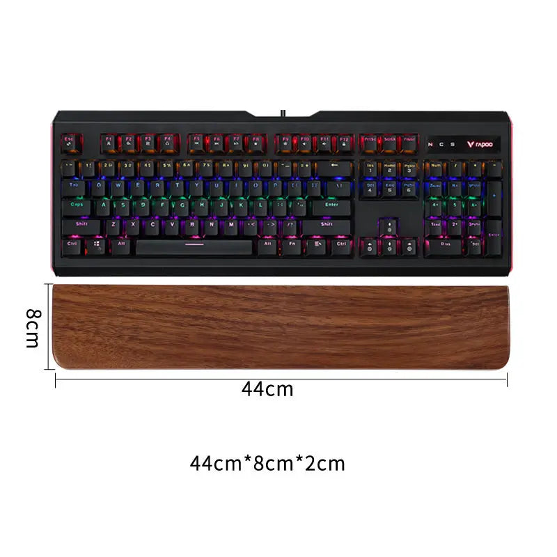 Walnut Wood Keyboard Wrist Rest, Five Sizes