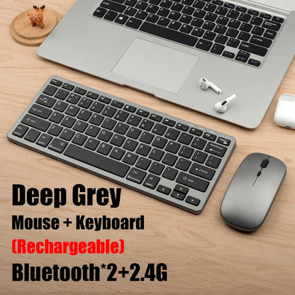 KM02 Wireless Keyboard, Bluetooth 5.0 and 2.4G