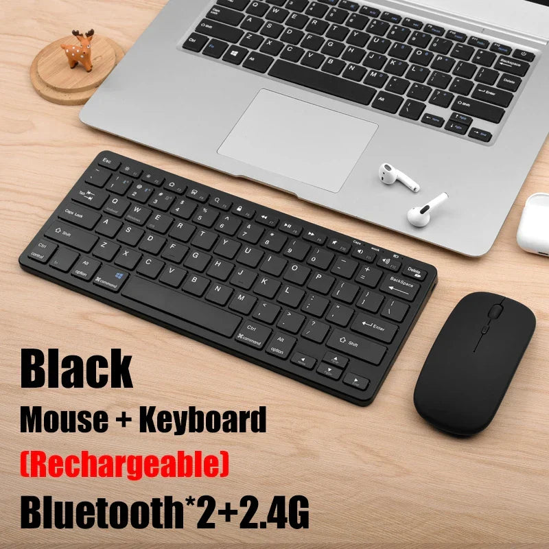 KM02 Wireless Keyboard, Bluetooth 5.0 and 2.4G