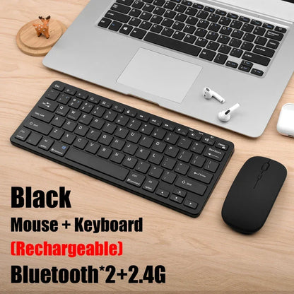 KM02 Wireless Keyboard, Bluetooth 5.0 and 2.4G