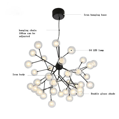 Firefly Branch Chandelier, G4 LED, 9 to 54 Lights