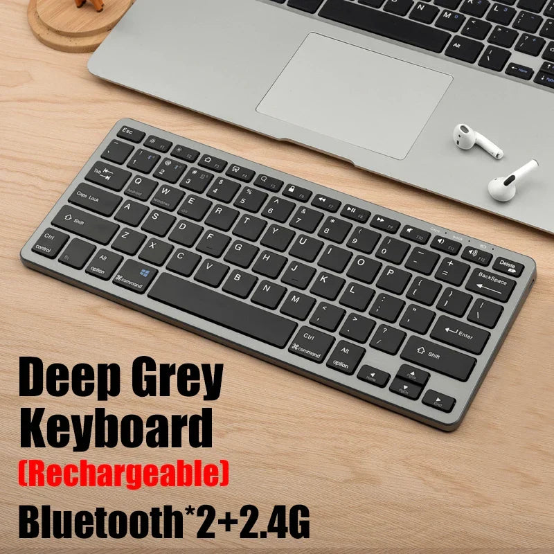 KM02 Wireless Keyboard, Bluetooth 5.0 and 2.4G