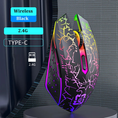 Bluetooth 5.2 RGB Wireless Mouse, 90 Hour Battery