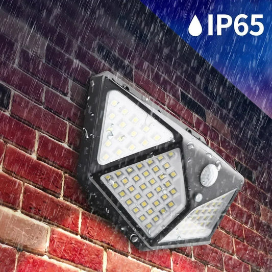 Solar Security Light, 100 LED, IP65 Waterproof