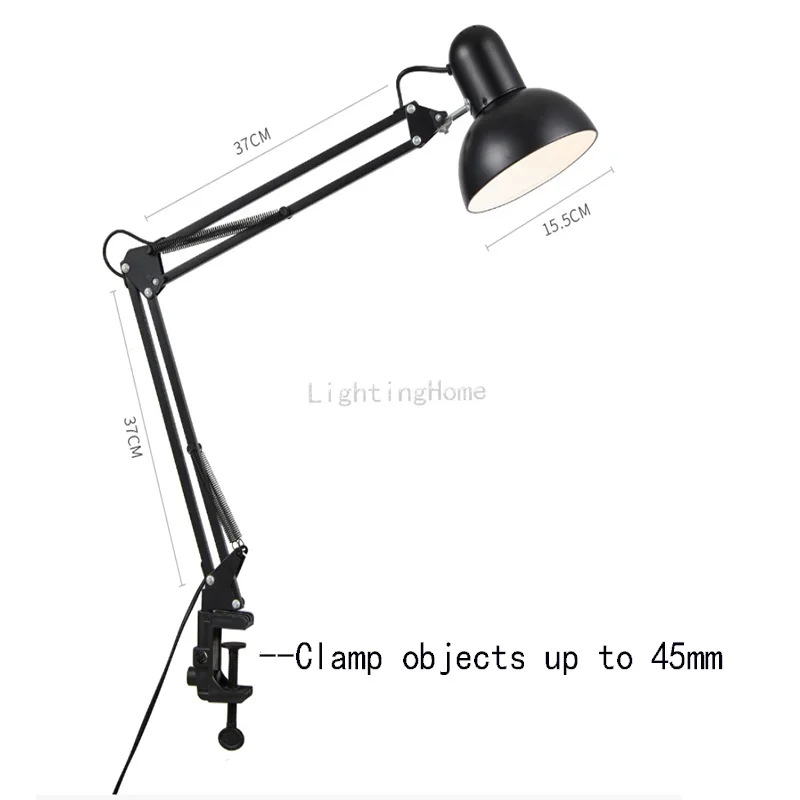 Long Arm Clip Desk Lamp, 3W, Eye Protection