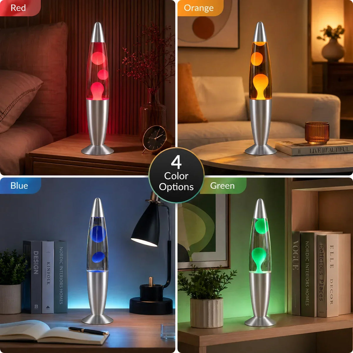 Volcano Lava Lamp, 25W, Remote Controlled