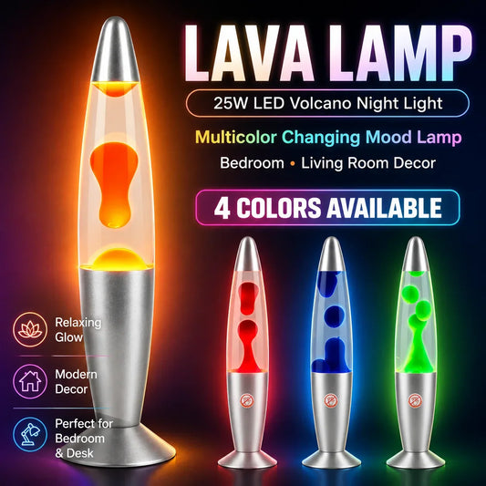 Volcano Lava Lamp, 25W, Remote Controlled