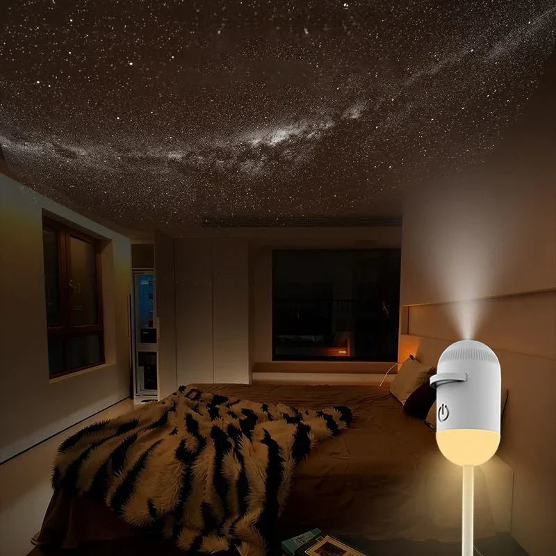 Mini Galaxy Star Projector with Interchangeable Slides