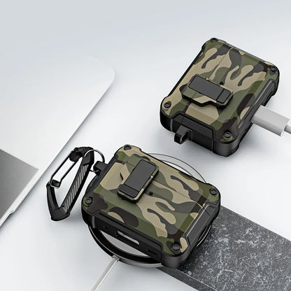 Magnetic Lock Case for AirPods Pro with Quick-Open Clip