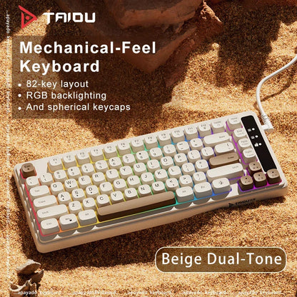 82 Key 75% RGB Keyboard with Spherical Keycaps