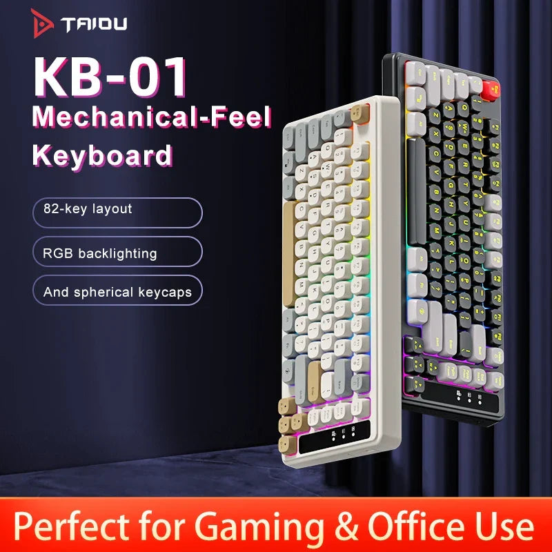 82 Key 75% RGB Keyboard with Spherical Keycaps