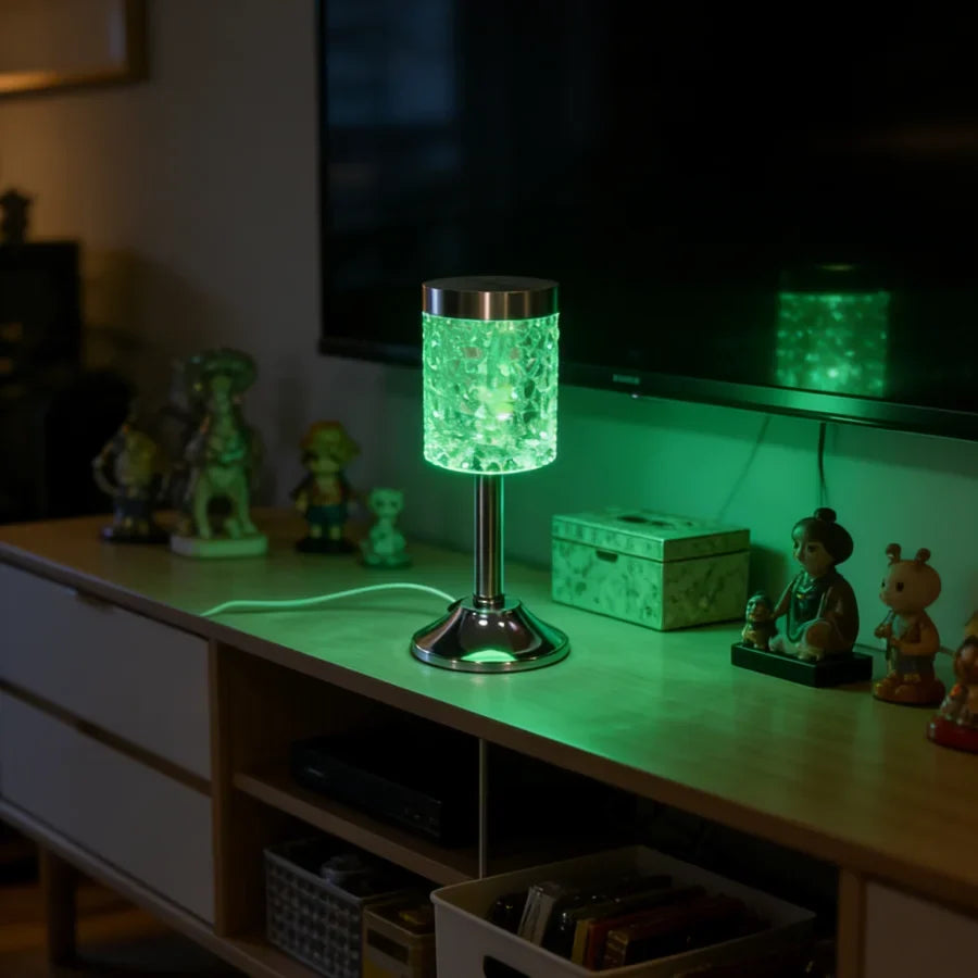 RGB Crystal Table Lamp, USB Powered, Dimmable