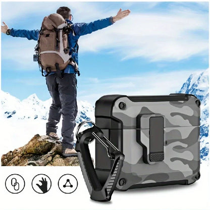 Magnetic Lock Case for AirPods Pro with Quick-Open Clip