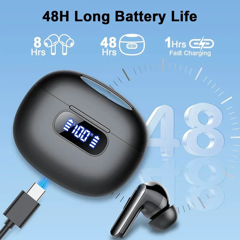 TWS Earbuds with LED Display, 60 Hour Battery, App Support