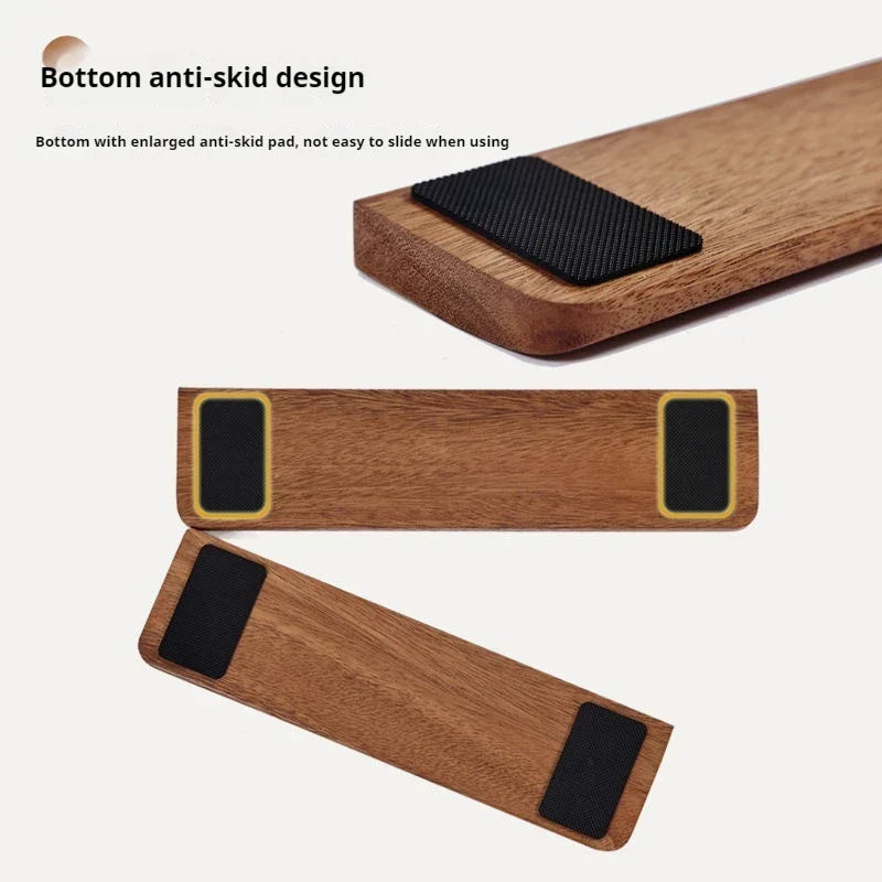 Walnut Wood Keyboard Wrist Rest, Five Sizes