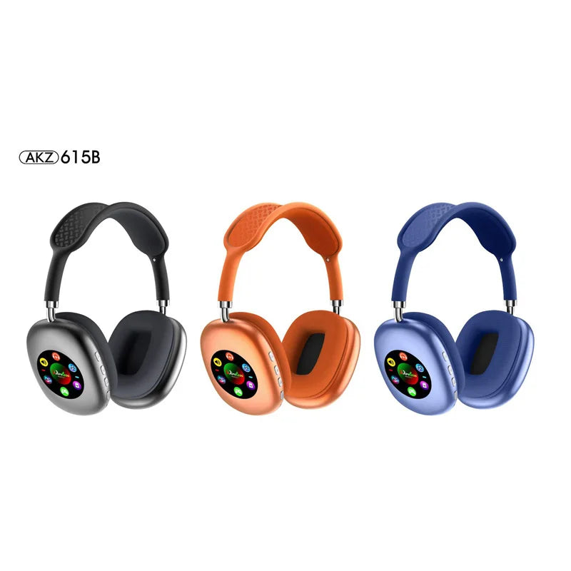 Wireless Headphones with Detachable LCD Touch Screen