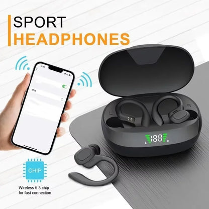 Ear Hook Sports Earbuds with 300mAh Case, Bluetooth 5.3