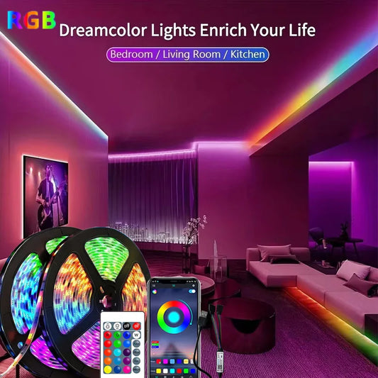 Bluetooth RGB LED Strip Light, 2 to 30 Metres, USB