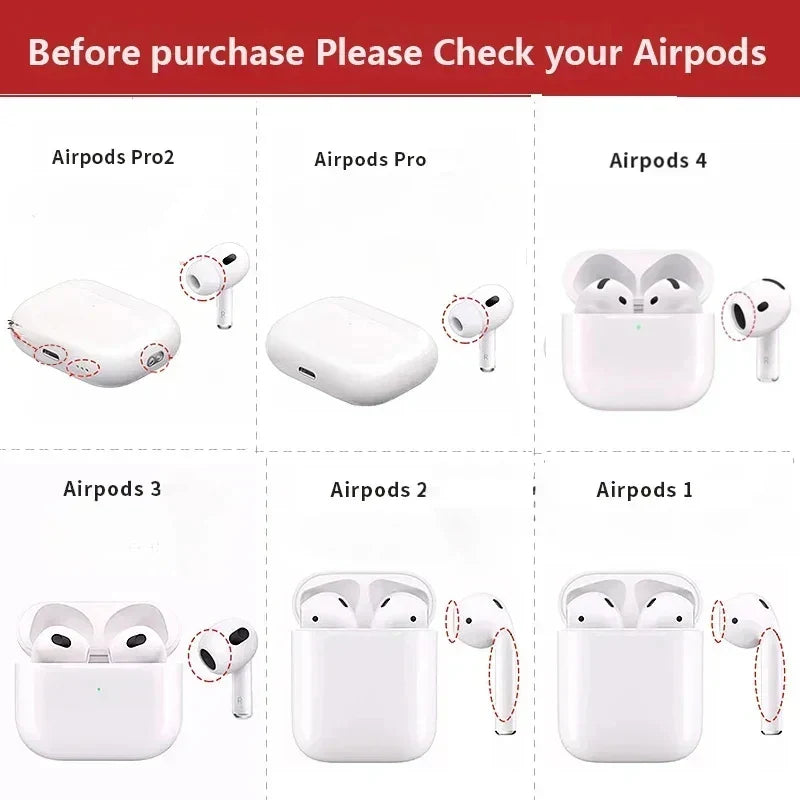 Safety Lock Buckle Shockproof Case for AirPods, Four Fits