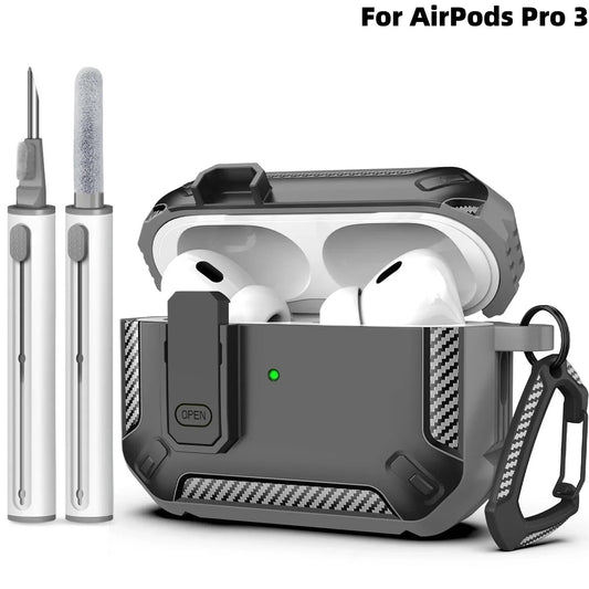 Secure Lock Hard Shell Case for AirPods Pro 3