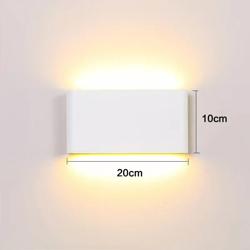 Aluminium Up and Down Wall Light, 12W, 90 to 260V