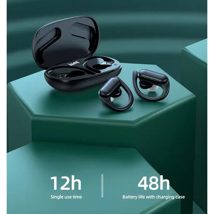 Ear Hook Sports Earbuds, True Wireless, Noise Cancelling