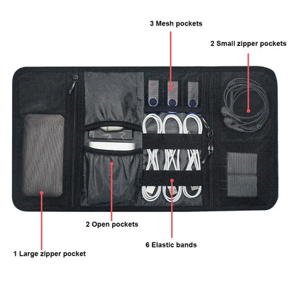 Polyester Tech Organiser Bag for Cables and Accessories
