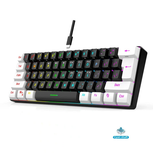 61 Key Mini Mechanical Keyboard, Backlit