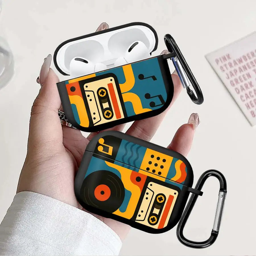 Retro Print Protective Case for AirPods, Seven Model Fits