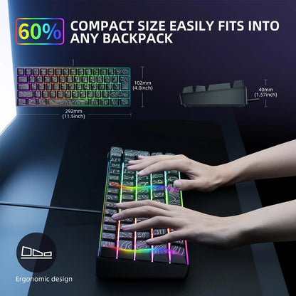 61 Key RGB Keyboard with N-Key Rollover
