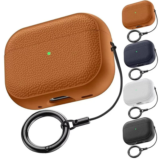 Leather-Finish TPU Case for AirPods, Five Model Fits
