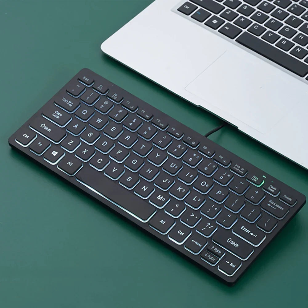 78 Key Backlit Compact Wired Keyboard