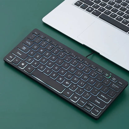 78 Key Backlit Compact Wired Keyboard