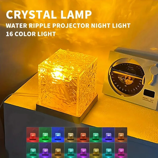 Water Ripple Rotating Ambient Lamp, 16 Colours