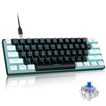 60% Compact Mechanical Keyboard with Blue Switches