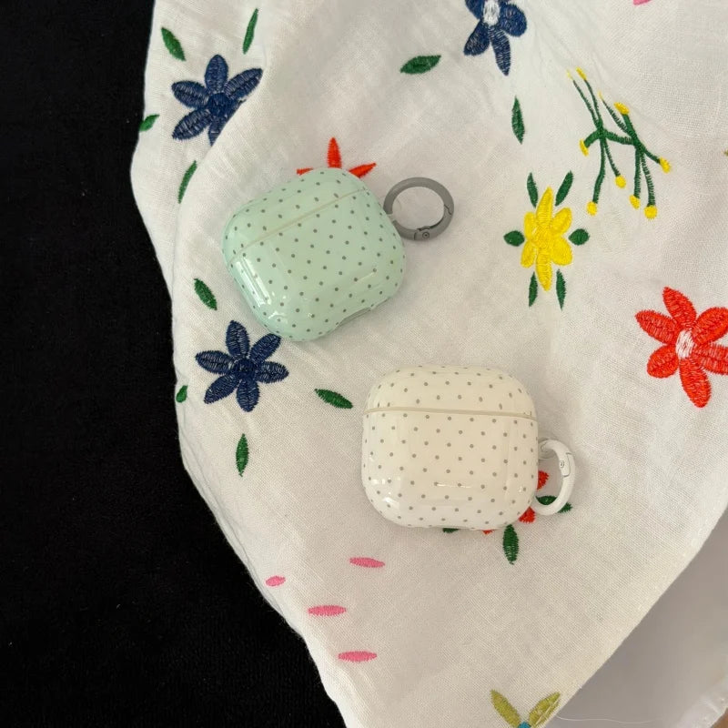 Two-Tone Dot Print Case for AirPods, Seven Model Fits