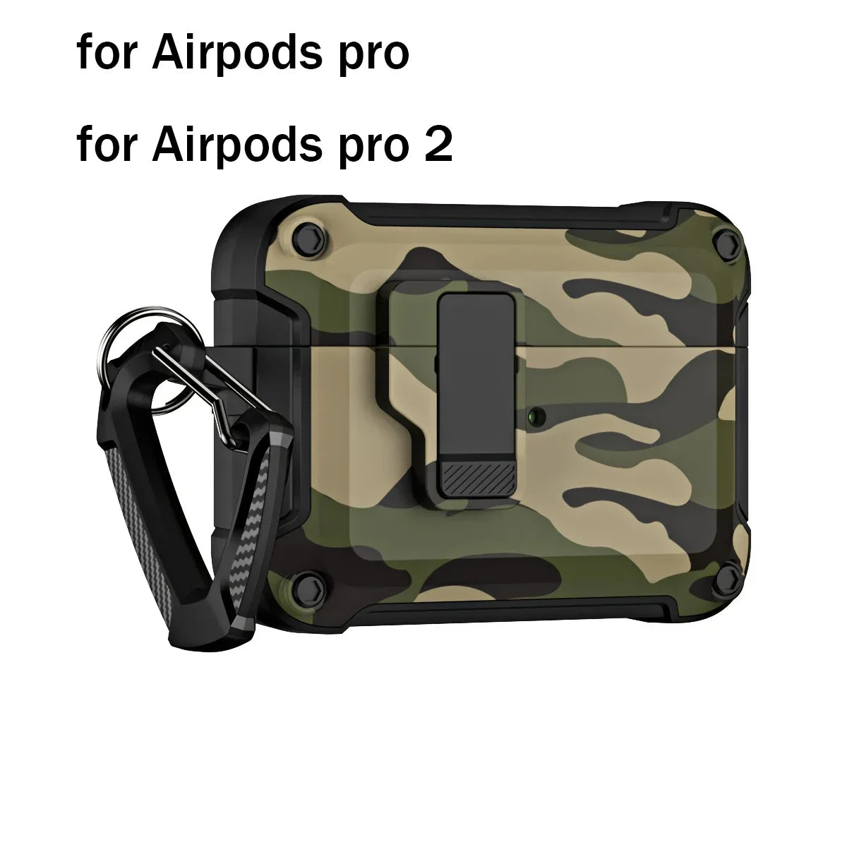 Magnetic Lock Case for AirPods Pro with Quick-Open Clip