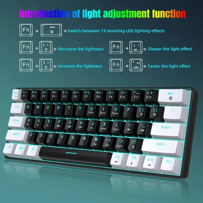 60% Compact Mechanical Keyboard with Blue Switches