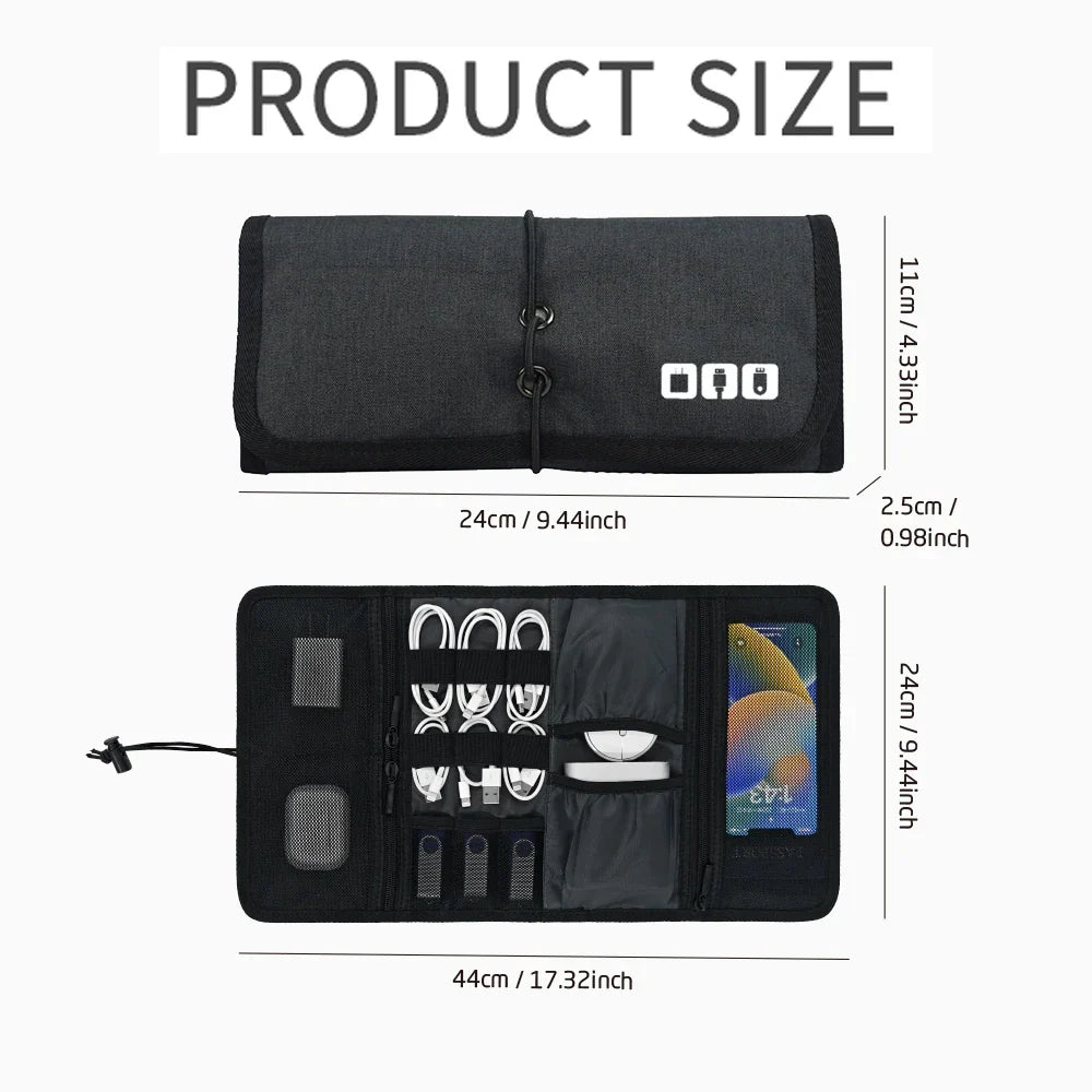 Polyester Tech Organiser Bag for Cables and Accessories
