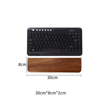 Walnut Wood Keyboard Wrist Rest, Five Sizes
