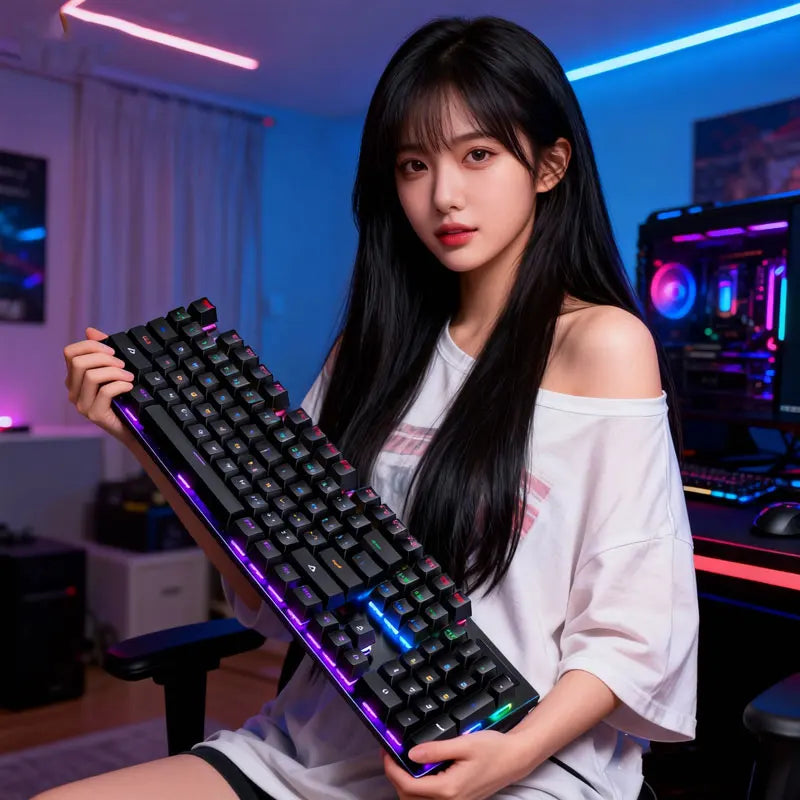 Blue Switch Mechanical Keyboard for Desktop and Laptop