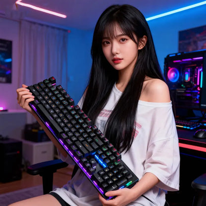 Blue Switch Mechanical Keyboard for Desktop and Laptop
