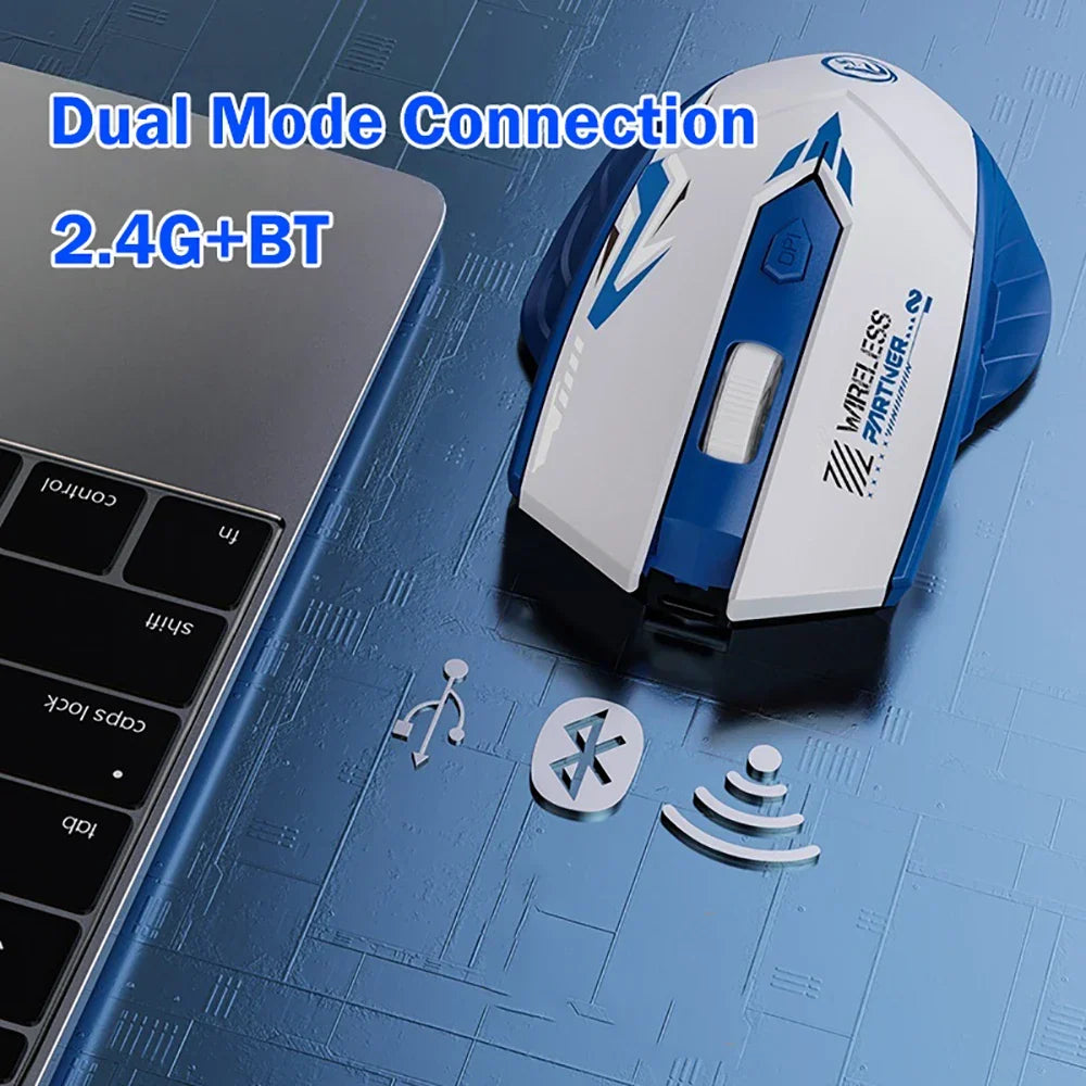 Bluetooth 5.4 Dual-Mode Wireless Mouse, Six Button