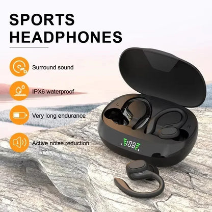 Ear Hook Sports Earbuds with 300mAh Case, Bluetooth 5.3