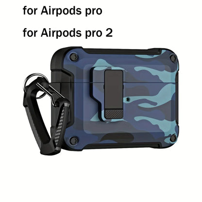 Magnetic Lock Case for AirPods Pro with Quick-Open Clip